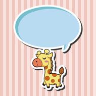 animal giraffe cartoon theme elements N12
