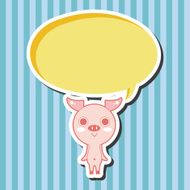 animal pig cartoon theme elements N17