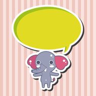 animal elephant cartoon theme elements N16