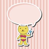 animal cat summer cartoon theme elements N7