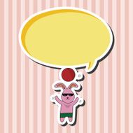 animal rabbit summer cartoon theme elements N7
