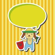 animal dog summer cartoon theme elements N4