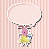 animal rabbit summer cartoon theme elements N8