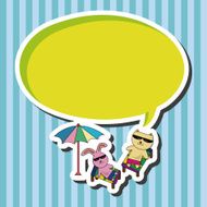 animal summer cartoon theme elements N38