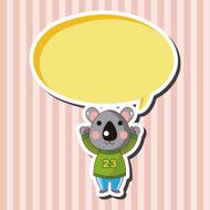 animal koala winter cartoon theme elements N2