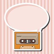 Audiotape theme elements vector eps N100
