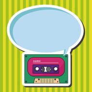 Audiotape theme elements vector eps N101