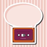 Audiotape theme elements vector eps N102