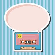 Audiotape theme elements vector eps N104