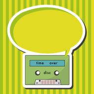 Audiotape theme elements vector eps N105