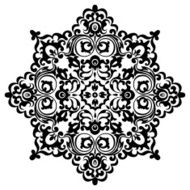 Vintage decorative pattern mandala black