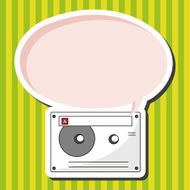 Audiotape theme elements vector eps N106