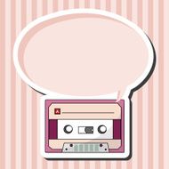 Audiotape theme elements vector eps N107