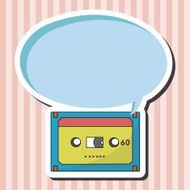 Audiotape theme elements vector eps N108