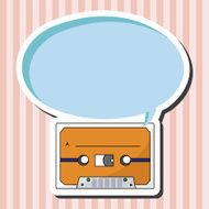 Audiotape theme elements vector eps N109