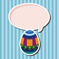 easter egg flat icon elements background eps10 N17