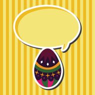 easter egg flat icon elements background eps10 N18