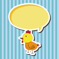 animal chicken cartoon theme elements N8