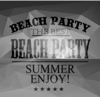 Polygonal seaside view summer