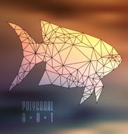 Abstract polygonal fish