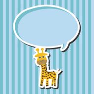animal giraffe cartoon theme elements N13