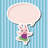 animal rabbit cartoon theme elements N32