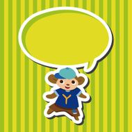 animal monkey cartoon theme elements N17