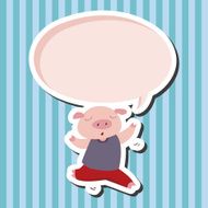 animal pig cartoon theme elements N18