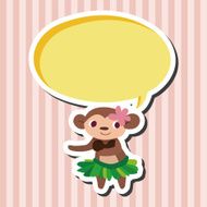 animal monkey cartoon theme elements N18