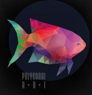 Abstract polygonal fish N3