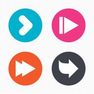 Arrow icons Next navigation signs symbols N4