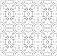 Black and white geometric circle seamless pattern N7