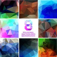 Set of abstract polygonal background N7