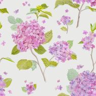 Vintage Hydrangea Background - seamless pattern for design print N4