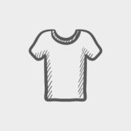 T-shirt sketch icon