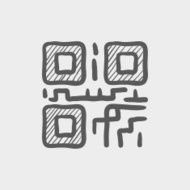 QR code sketch icon