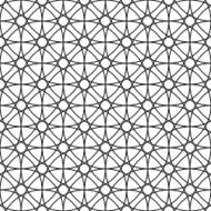 Black and white geometric circle seamless pattern N9