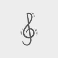G-clef sketch icon