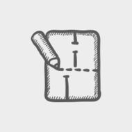 Background drawing with pencil sketch icon