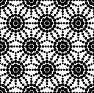 Black and white geometric circle seamless pattern N11