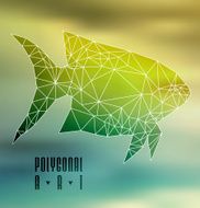 Abstract polygonal fish N7