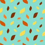 autumn leaves falling season seamless pattern illustration