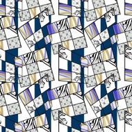 Patchwork seamless retro pattern modern background