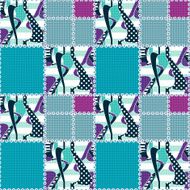 Patchwork seamless pattern ornament design background N7