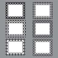 black and white shape designed frames