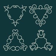 Linear logo Monogram template