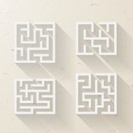 elegant square labyrinth set N2