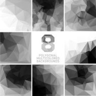 Set of abstract polygonal background N12