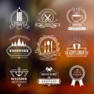 vintage style emblems set