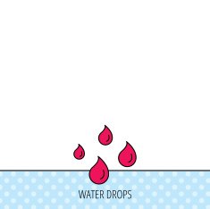 Water drops icon Rain or washing sign N4
